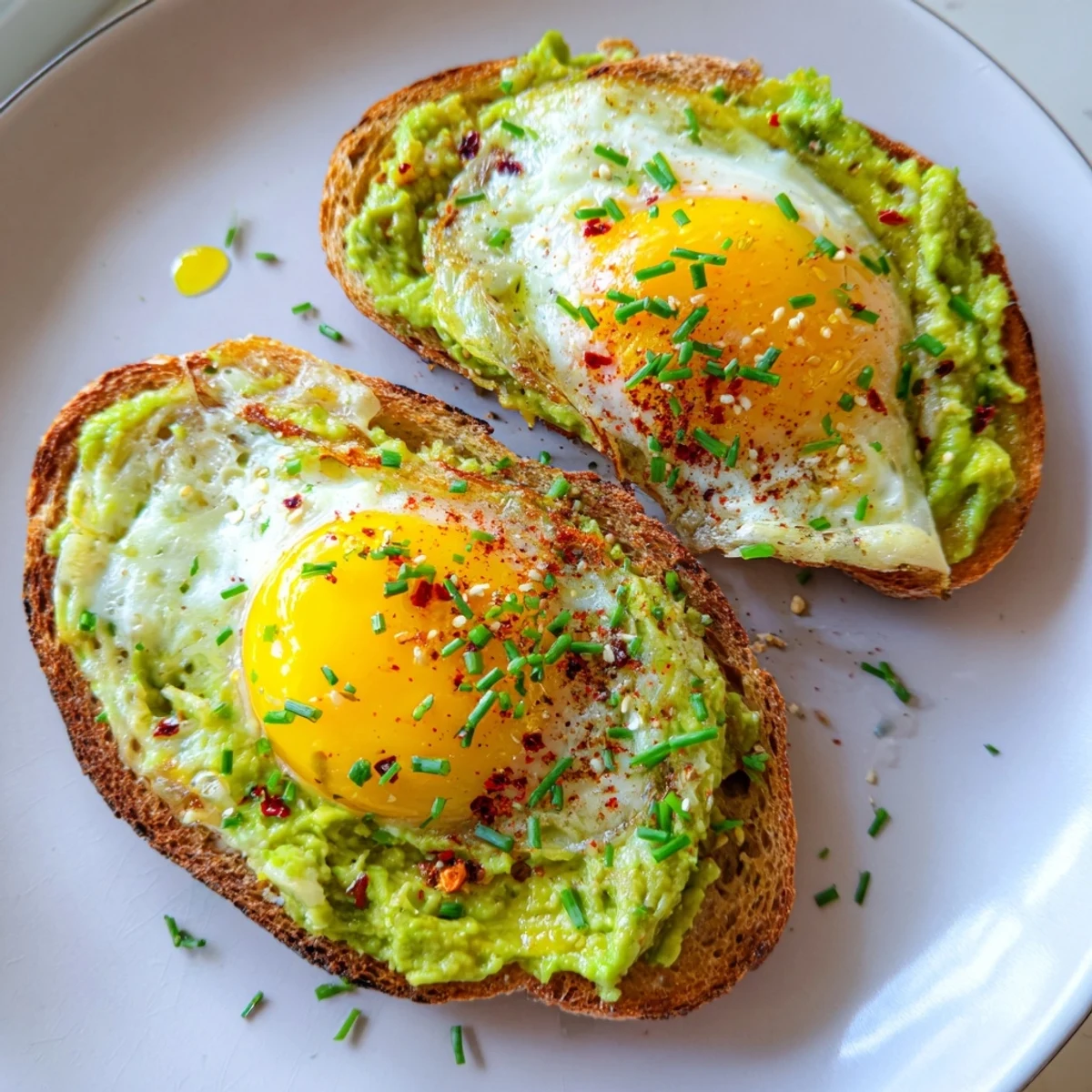 Golden toasted bread piled high with creamy avocado toast, ready for a delicious breakfast.