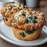 Lemon Blueberry Sourdough Muffins