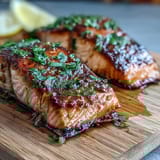 Cedar Plank Salmon Lemon Dill