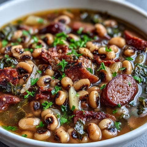 Flavorful Southern-Style Black-Eyed Peas, a comforting New Year's tradition.