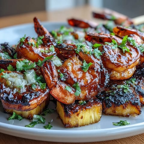 Grilled Shrimp Pineapple Skewers