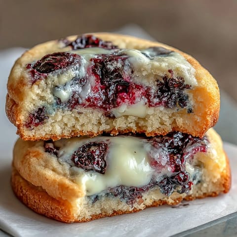 Blueberry Cheesecake Swirl Cookies