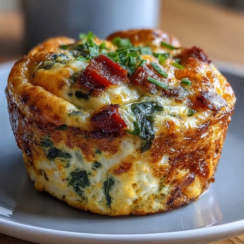 Fluffy egg muffins loaded with lean ham, spinach, and red onion, perfect for a quick, protein-rich breakfast or snack.  
