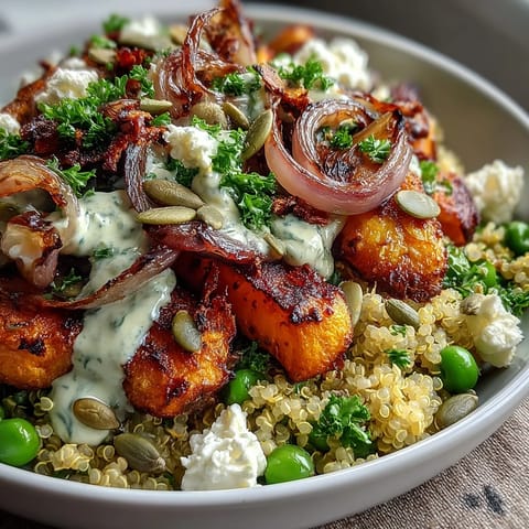 Warm Quinoa Bowl Roasted Carrots