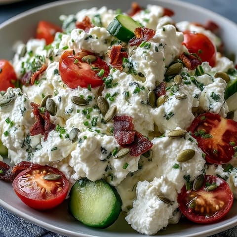 Savory Cottage Cheese Bowl