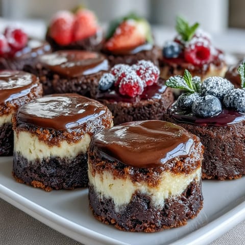 A beautifully arranged housewarming dessert bar featuring mini brownie bites, lemon cheesecake cups, and fruit tartlets, perfect for sharing at a celebration.