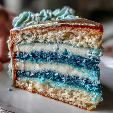 Dark blue and gold ombre graduation cake features smooth vanilla buttercream and shimmering gold decorations, perfect for celebrating a milestone achievement.