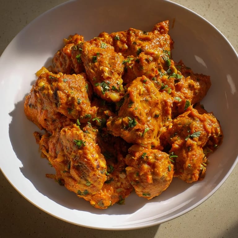 Imagine the aroma! Serving bowls of Chicken Tikka Masala, perfect with soft naan and fluffy white rice.