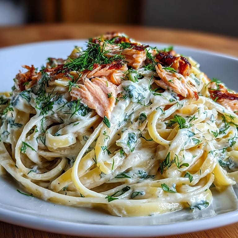 Best creamy salmon pasta, a comforting meal with flaky fish and sauce.