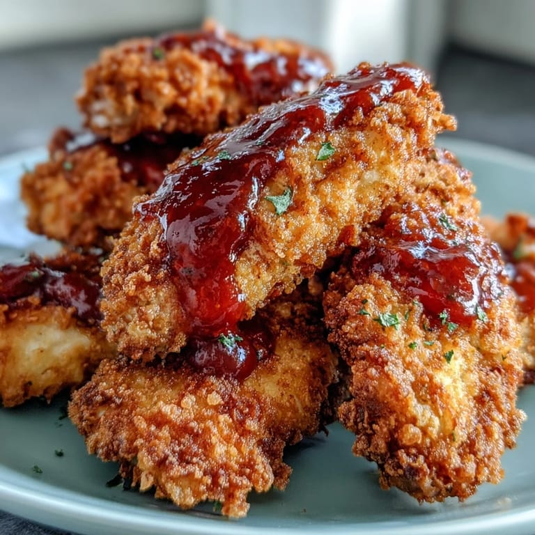 Perfectly seasoned fried chicken wings, glistening and beckoning with a side garnish.