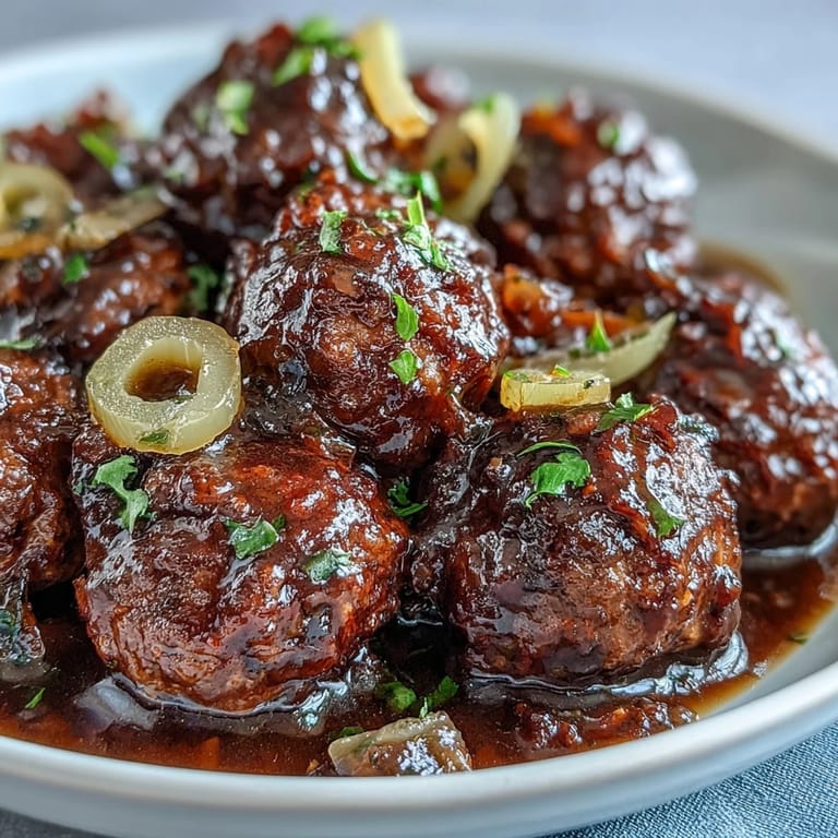 Easy Crockpot Mississippi Meatballs served hot with creamy sauce, perfect for parties or over mashed potatoes for a hearty meal.