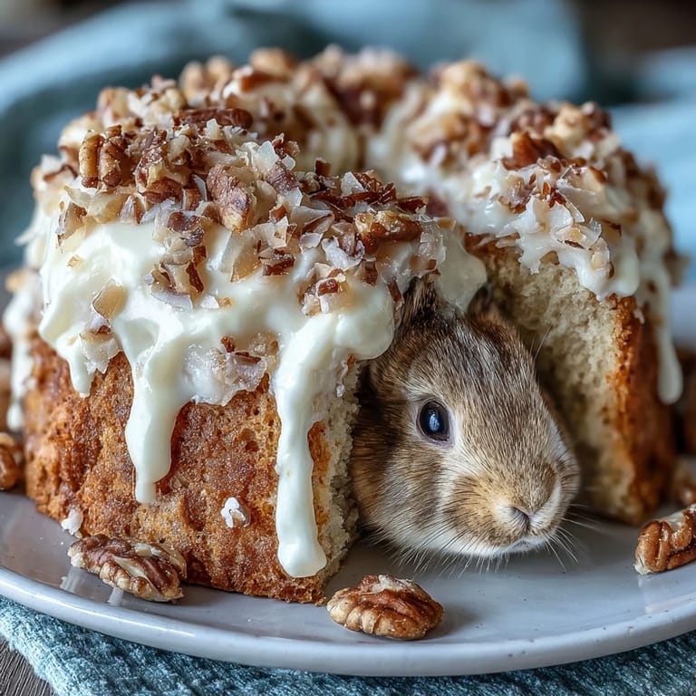 Sparkle Easter Bunny Cake with Gold Sprinkles, a whimsical vanilla cake shaped like a bunny, frosted in buttercream and finished with shimmering gold sprinkles.