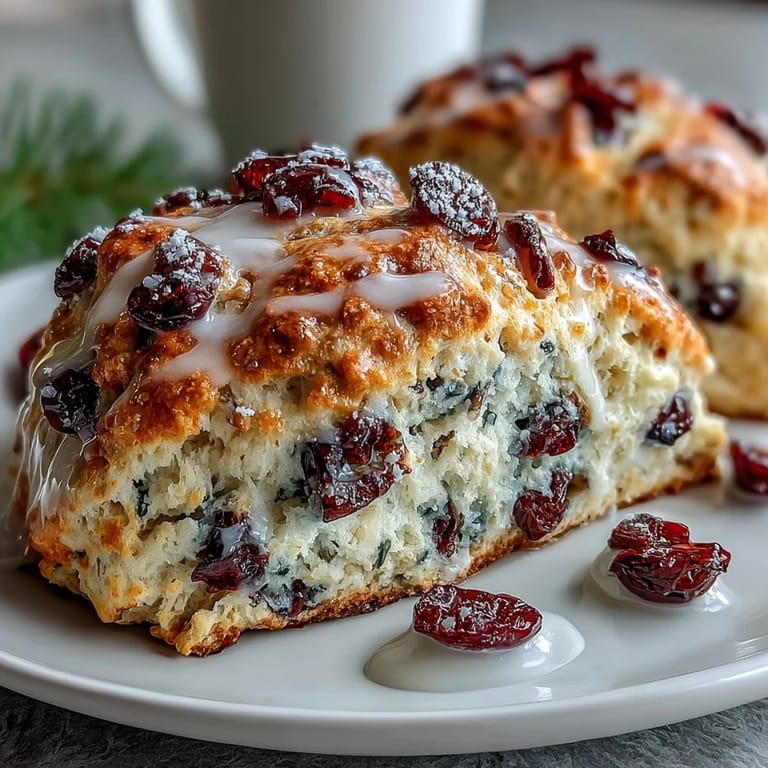 Bright and tangy sourdough scones bursting with blueberries, their soft crumb contrasting with crisp golden edges, perfect with a cup of tea.