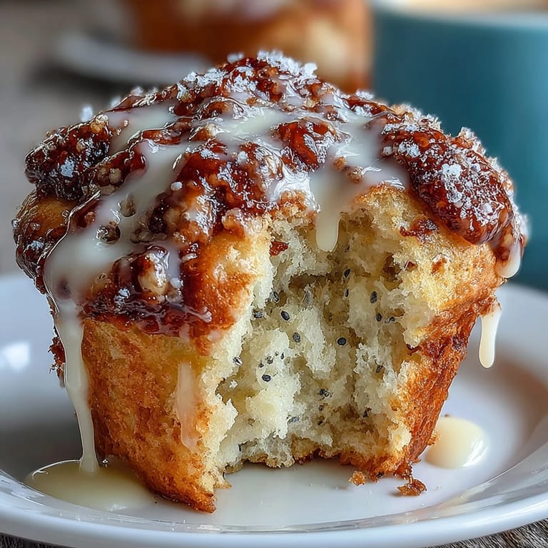 Zesty lemon muffins bursting with poppy seeds, topped with a sweet tangy glaze — a perfect homemade treat for weekend breakfasts.