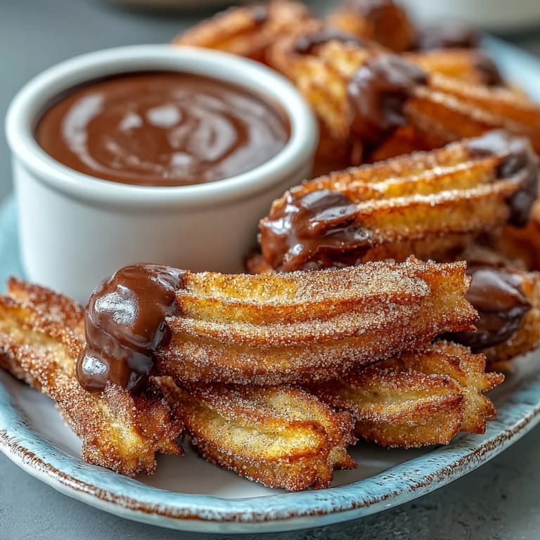 2. Bite-sized churros, perfectly fried and tossed in cinnamon sugar, paired with a silky, rich chocolate sauce for irresistible snacking.  
