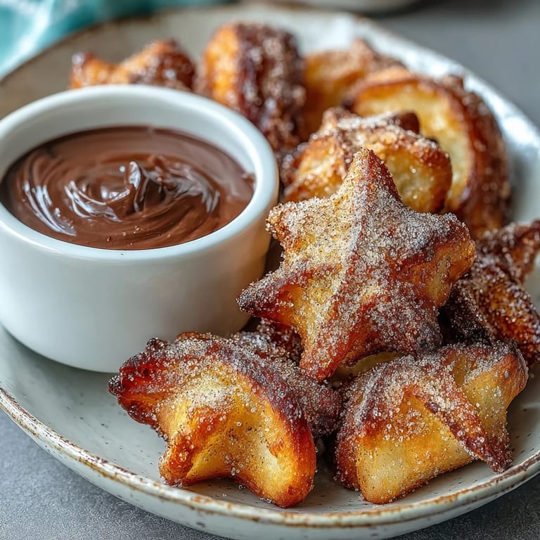3. Warm churro bites with a crunchy cinnamon coating, ready to dip into smooth, glossy chocolate sauce for a Mexican-inspired treat.