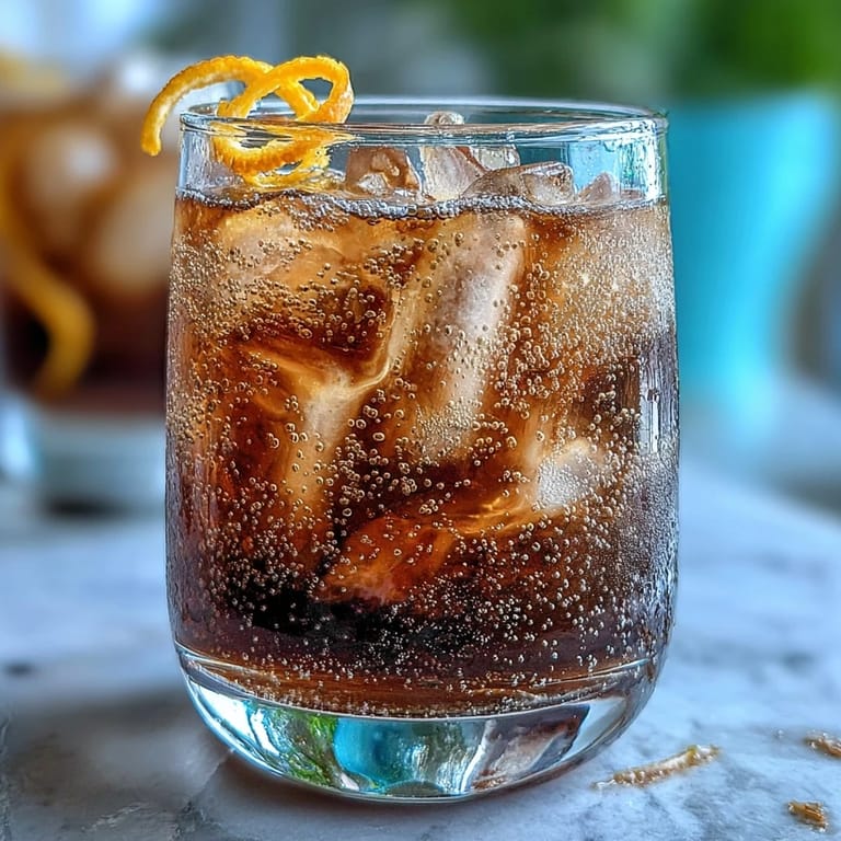 Enjoy this easy cold brew coffee tonic topped with aromatic orange zest.