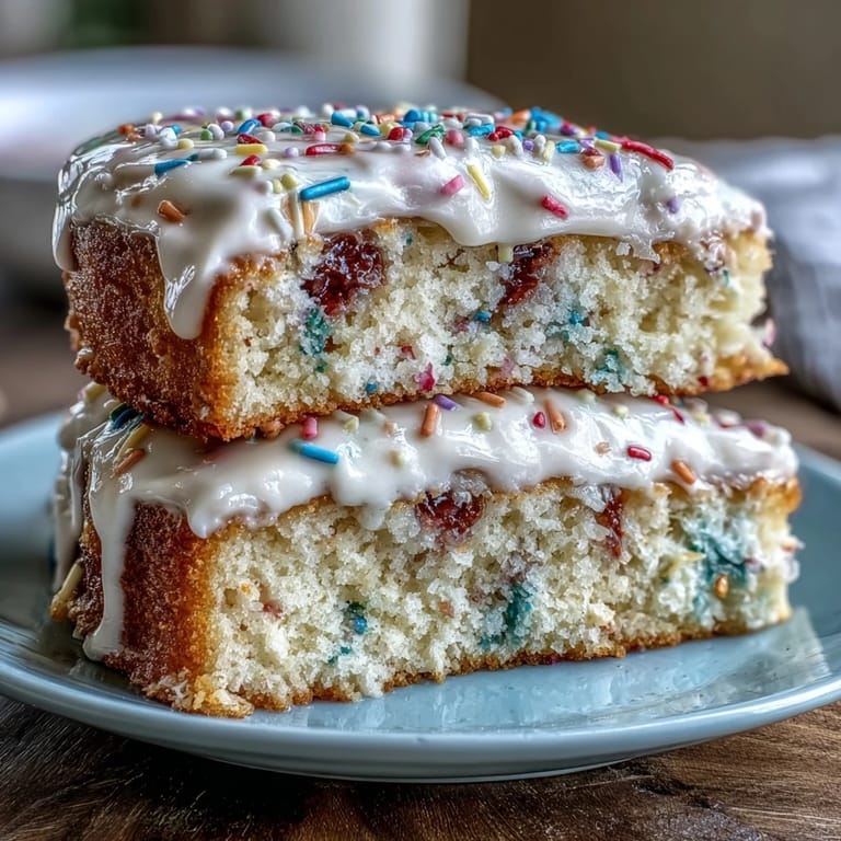 Vibrant Spring Birthday Party Funfetti Dip Cake, bursting with joyful colors and sweet flavors.