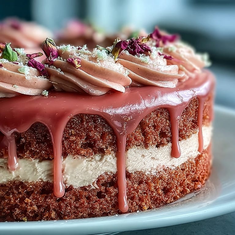 Delicious Bridal Shower Rosé Velvet Cake, perfect for celebration with family.