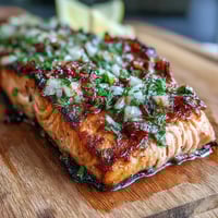 Cedar Plank Salmon with Lemon Dill, smoky and aromatic, grilled to flaky perfection over cedar with fresh herbs.